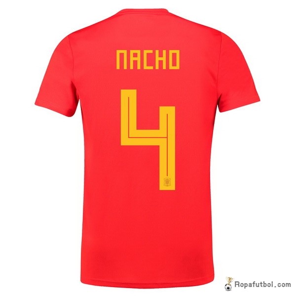 Camiseta España Replica Primera Ropa Nacho 2018 Rojo